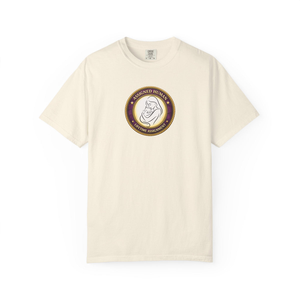 Assigned Human – Lifetime Assignment T-Shirt | Cat Lover Seal Tee