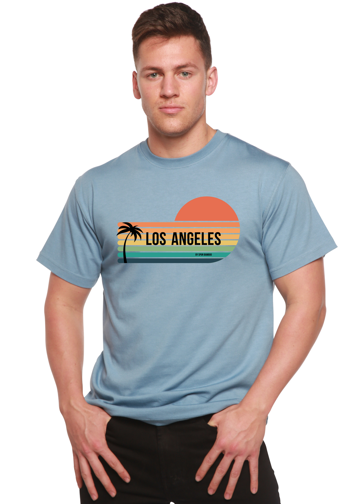 Los Angeles Spun Bamboo Unisex Bamboo Viscose/Organic Cotton Short Sleeve Graphic T-Shirt