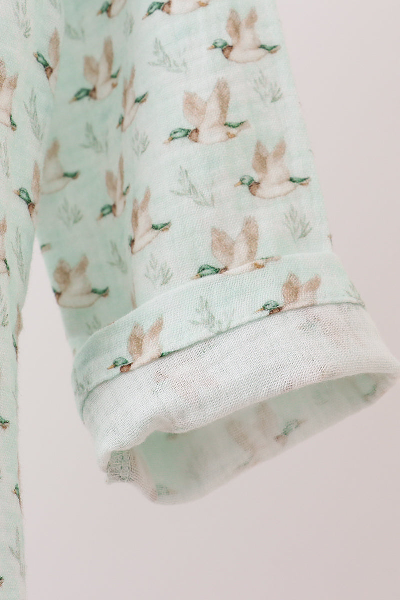 Premium duck print muslin top