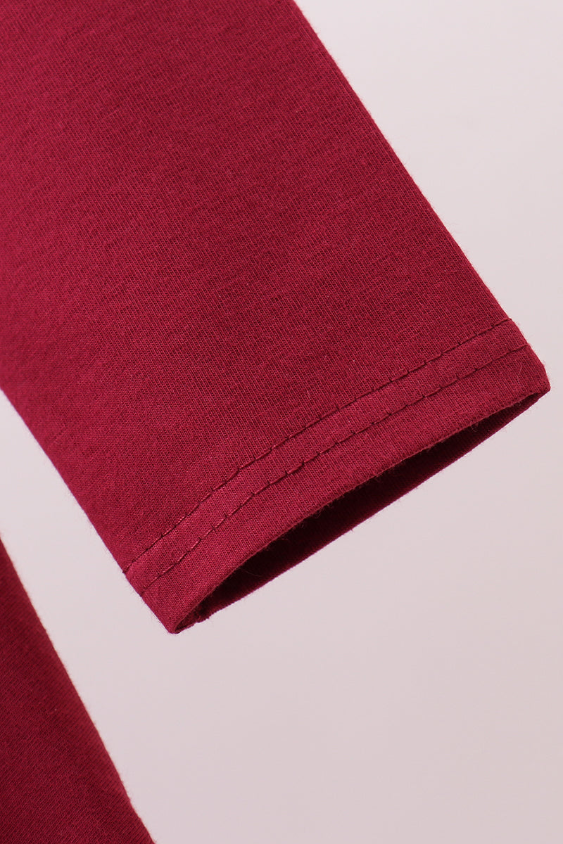 Premium Maroon Georgia bulldog applique dress