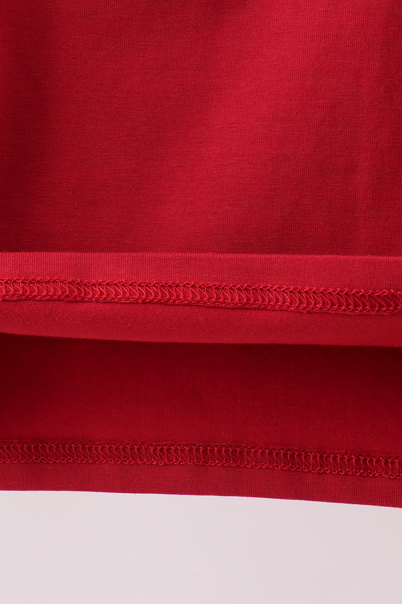 Premium Maroon Alabama elephant applique top