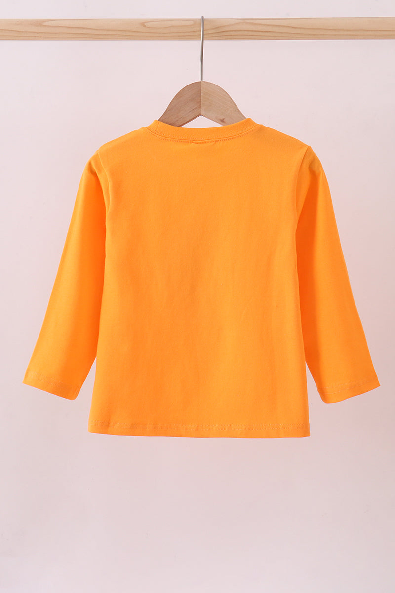Premium Orange Tennessee puppy applique top