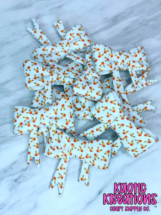 D3 BEADABLE JUMBO SILICONE BOW RED NOSE REINDEER (1ct)
