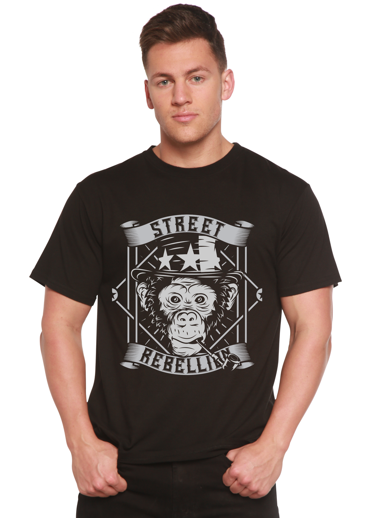 Street Men's Bamboo Viscose/Organic Cotton Short Sleeve Graphic T-Shirt