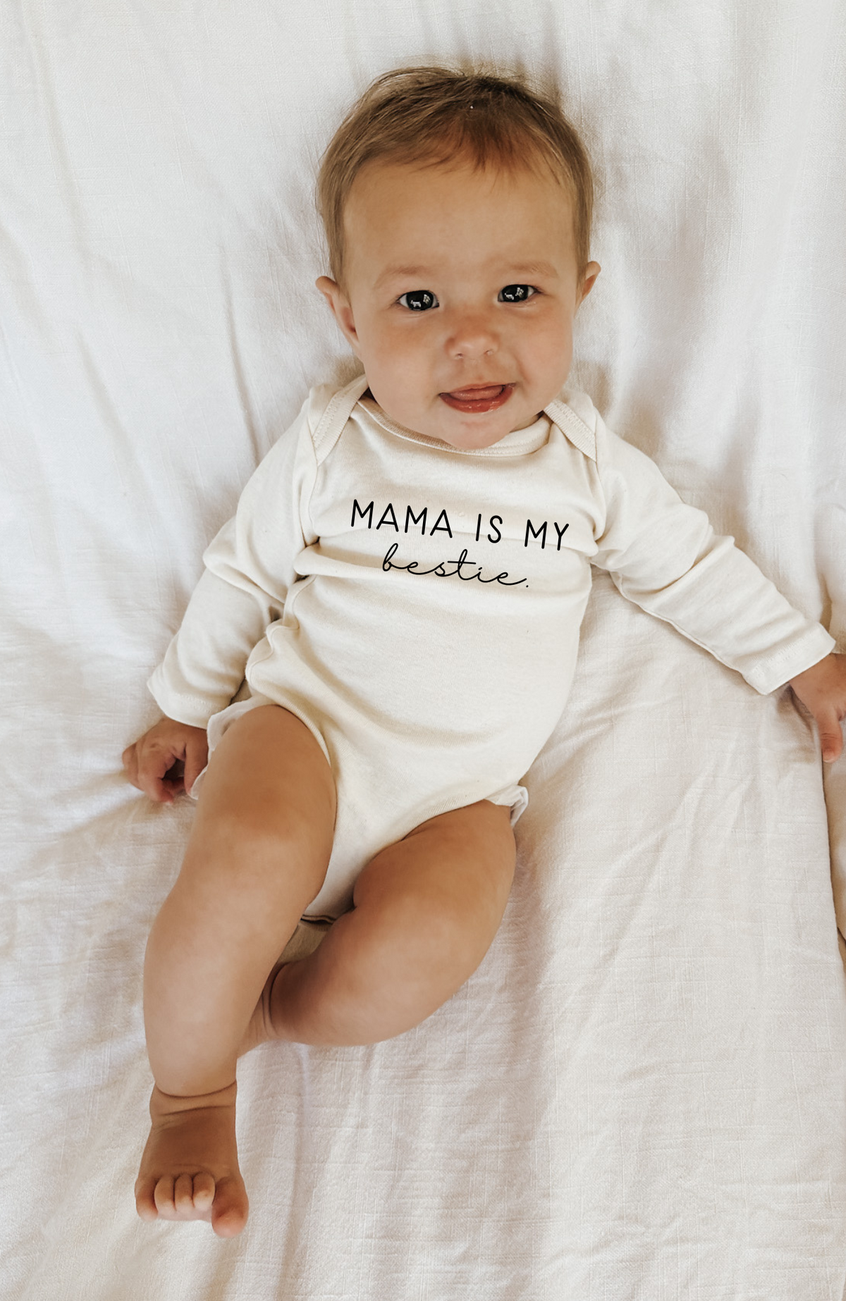 Mama is My Bestie Organic Bodysuit Long Sleeve