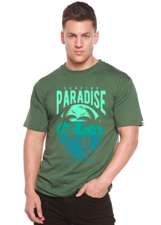 Surfing Paradise California Spun Bamboo® Men's Bamboo Viscose/Organic Cotton Short Sleeve Graphic T-Shirt