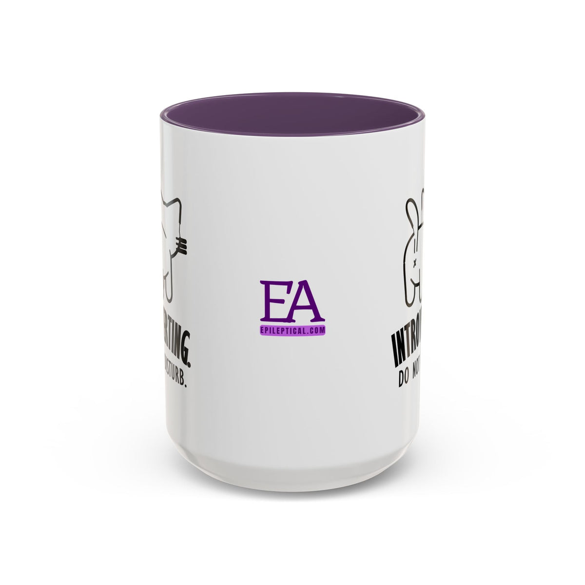 Introverting. Do Not Disturb. Two-Tone Cat Coffee Mug (11oz & 15oz)