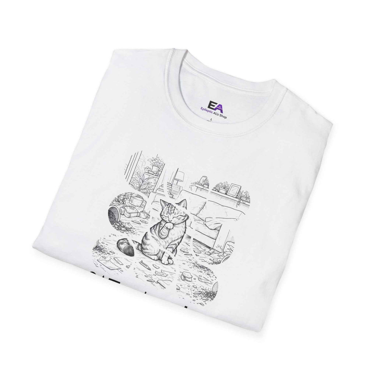 CATastrophe Cat Paw Unisex T-Shirt – Funny Cat Chaos Graphic Tee