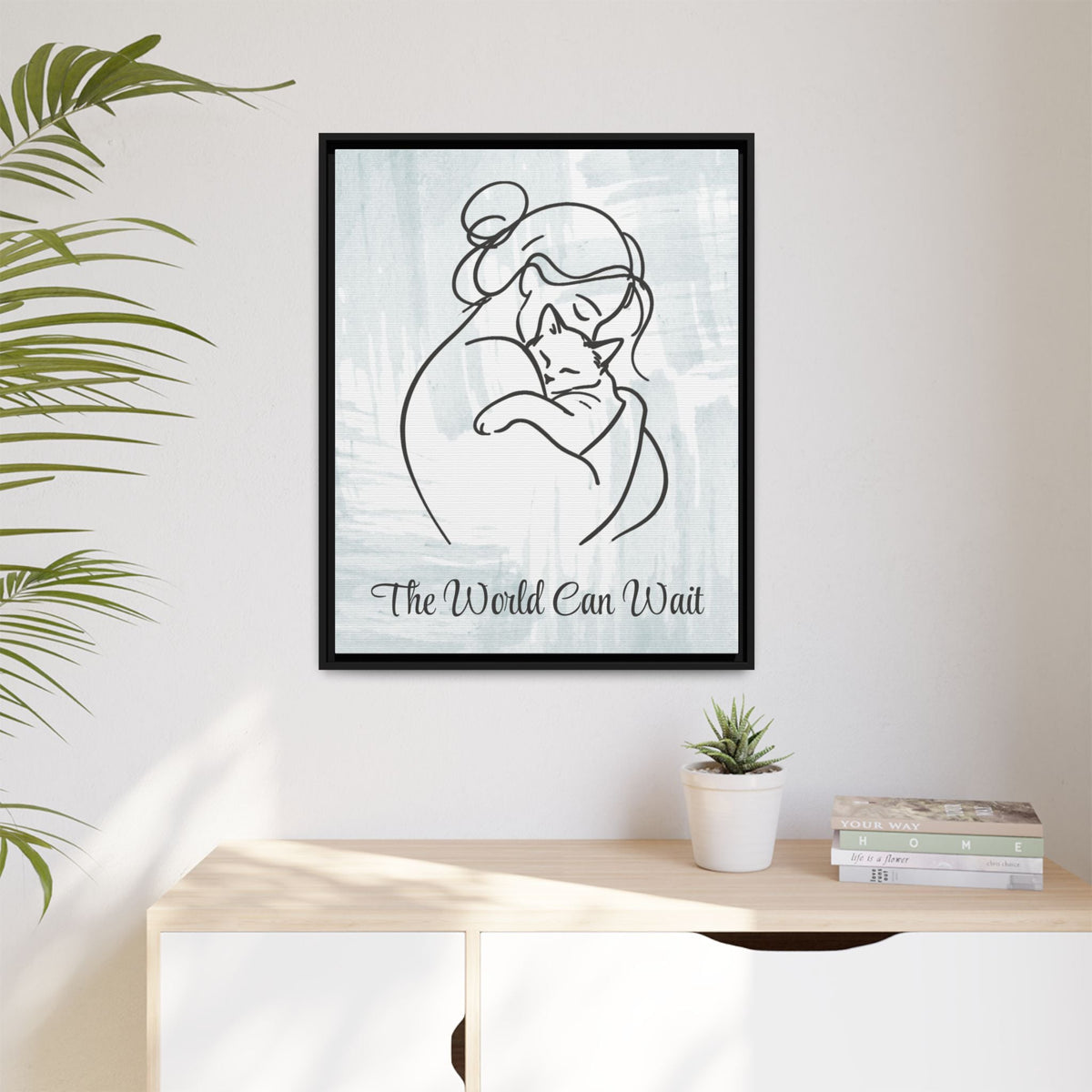 The World Can Wait Cat Canvas Print