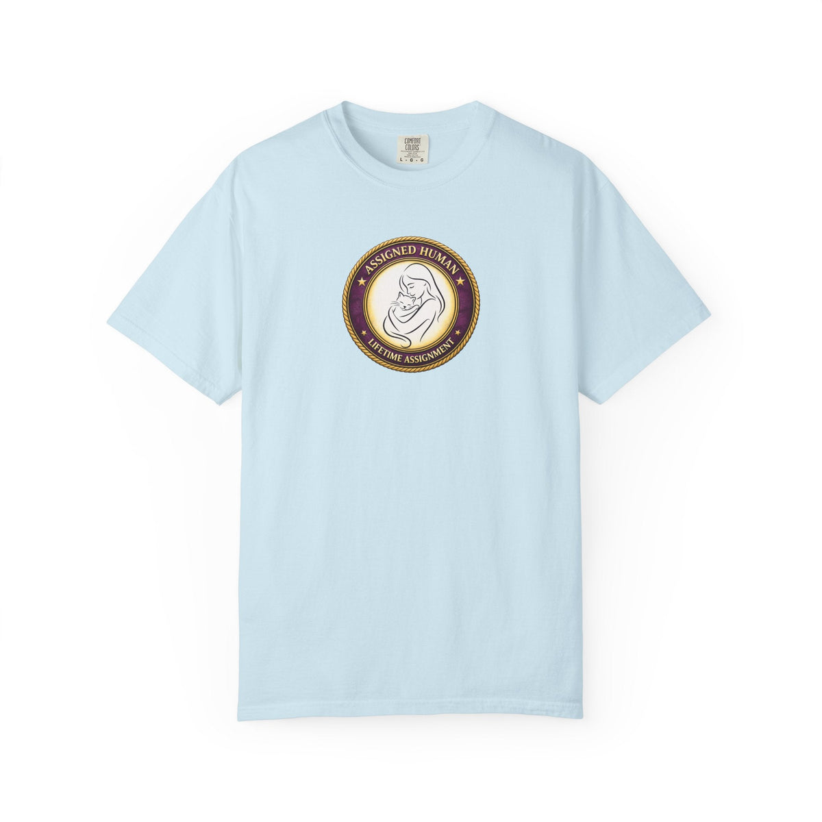 Assigned Human – Lifetime Assignment T-Shirt | Cat Lover Seal Tee