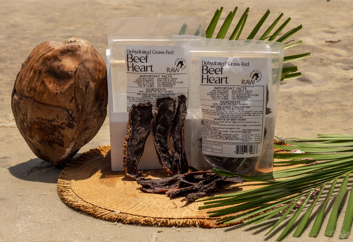 Dehydrated Beef Heart – Raw Instincts | Nutritious Treat for Cats & Dogs