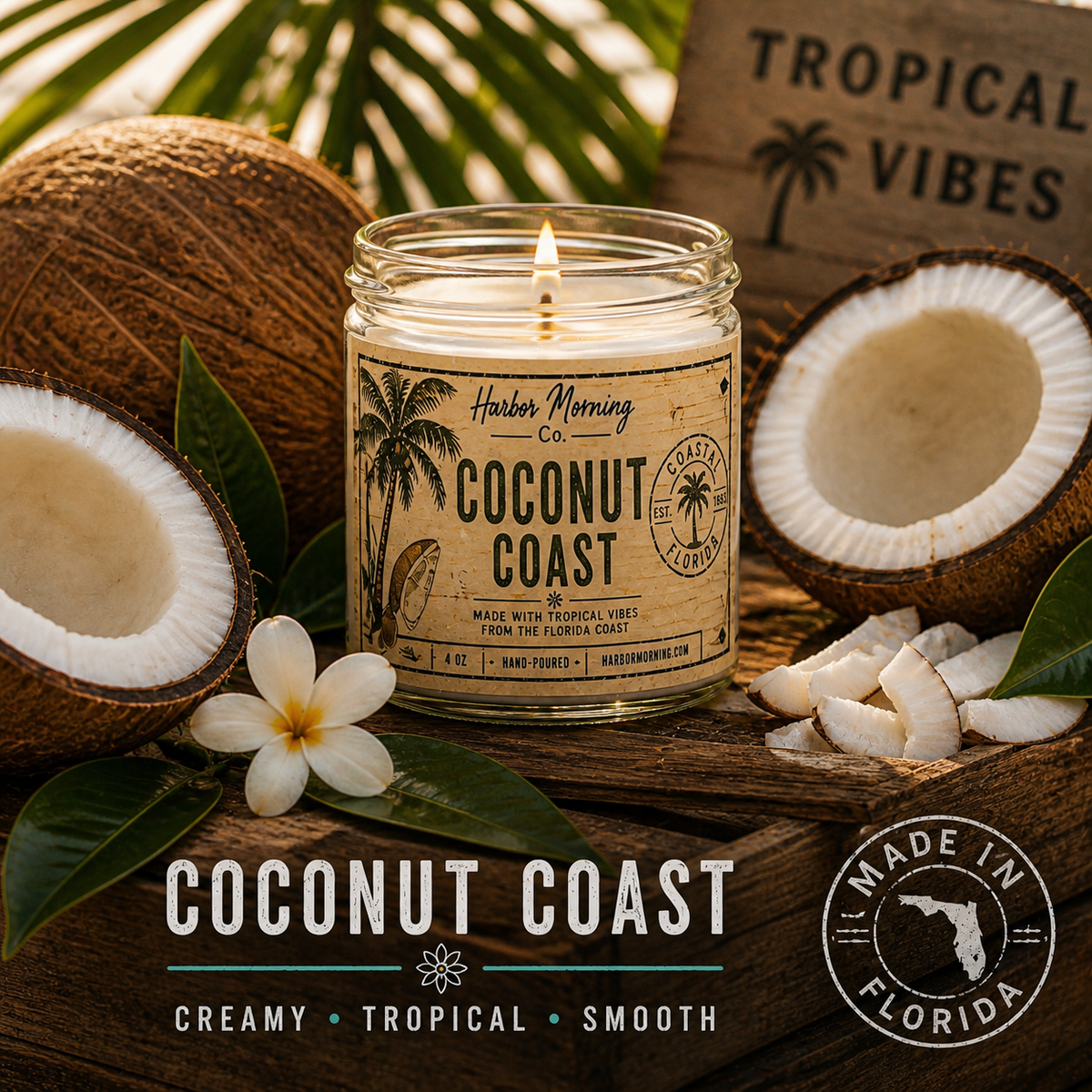 Coconut Coast | 8 oz Soy Candle