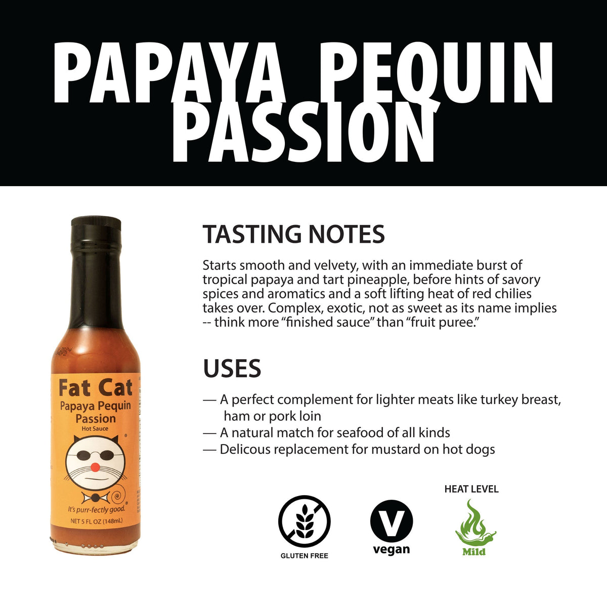Papaya Pequin Passion Savory Fruit Hot Sauce
