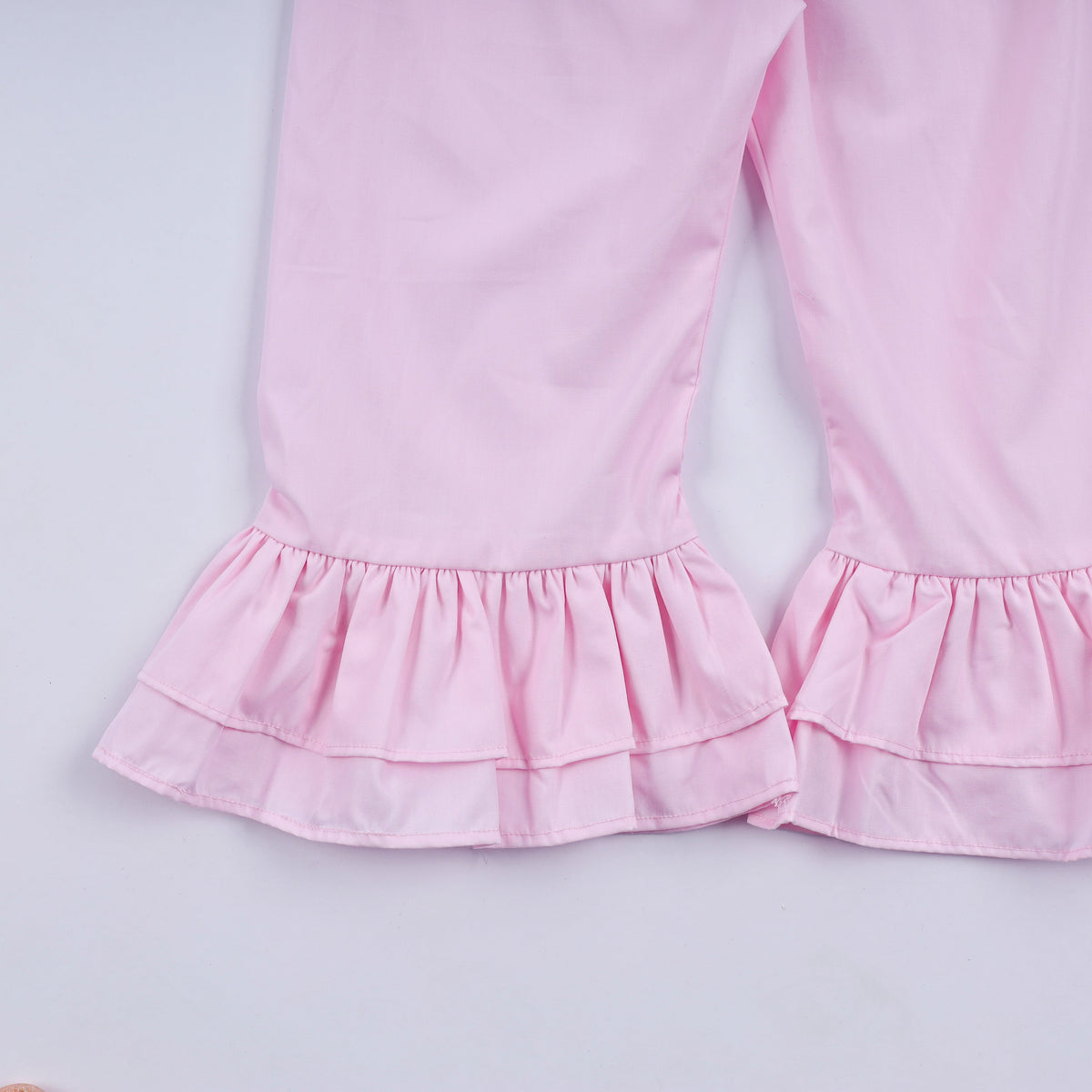 Mint christmas nutcracker hand smocked gingham ruffle pants set