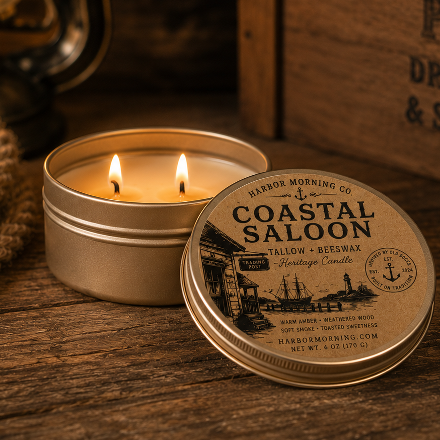 Coastal Saloon – Tallow & Beeswax Heritage Candle | Trading Post Collection