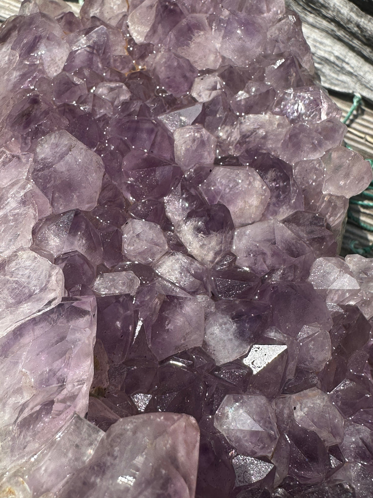 Natural Amethyst Cluster Crystal Specimen-Raw Purple Quartz Geode  (7.9x4.7x2.3)