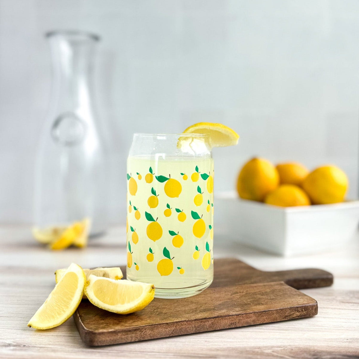 When Life Hands You Lemons | Can Glass With Bamboo Lid
