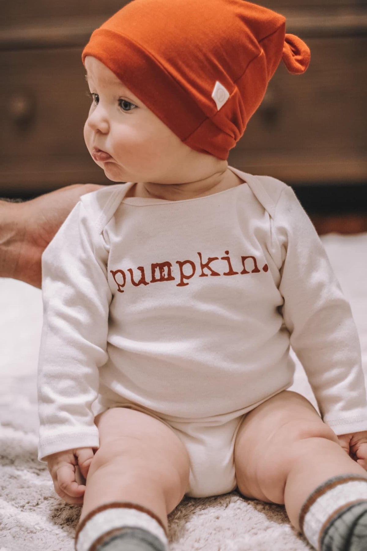Pumpkin Organic Bodysuit Long Sleeve