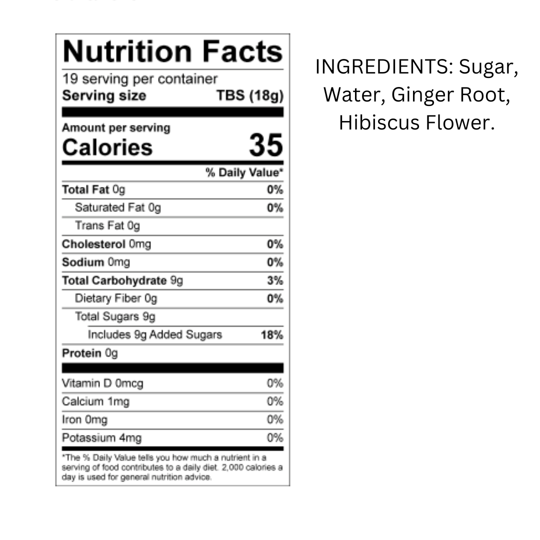 Sorrel & Ginger Flavored Syrup