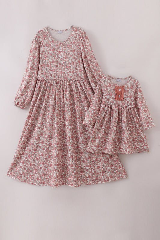 Floral print mom&me dress