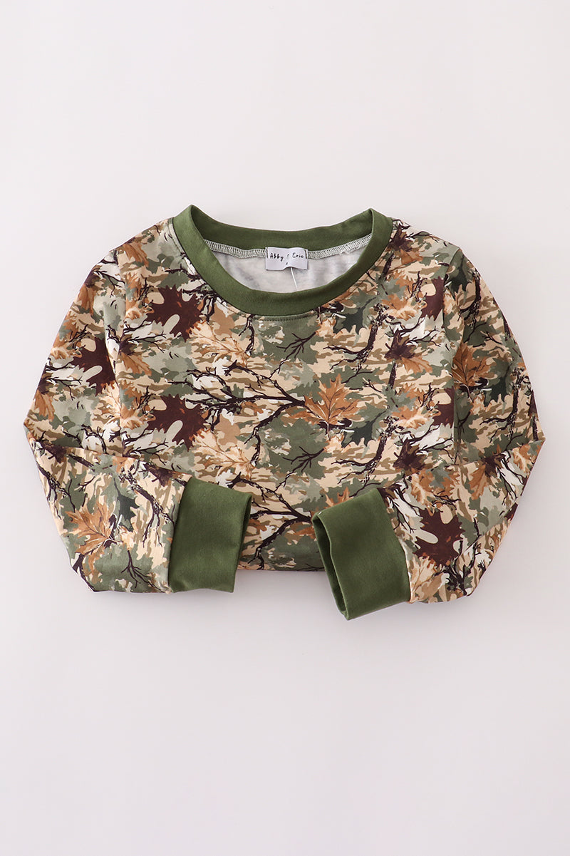Camo leave dad&me sweatshirt