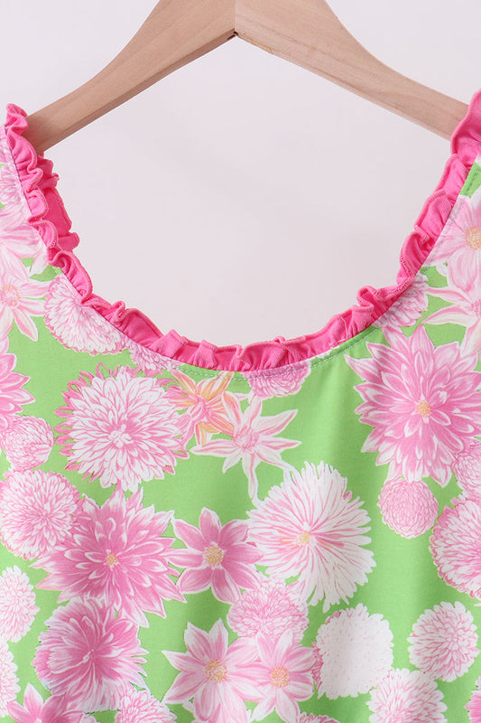 Pink floral dress