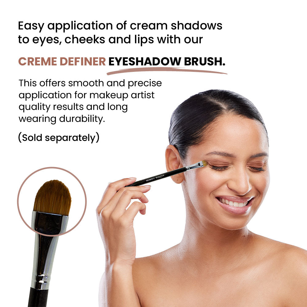 Cashmere Any Wear Creme - A Waterproof Multi-tasking creme to powder product for eyes, cheeks & lips. Can be worn anywhere