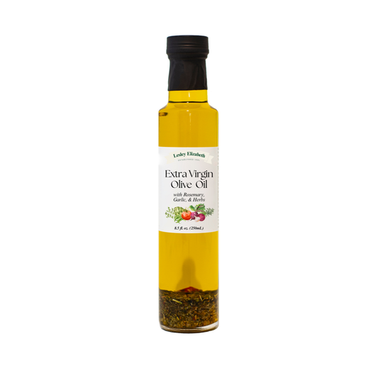 Lesley Elizabeth Extra Virgin Olive Oil with Rosemary, Garlic & Herbs, Dorica (250mL)