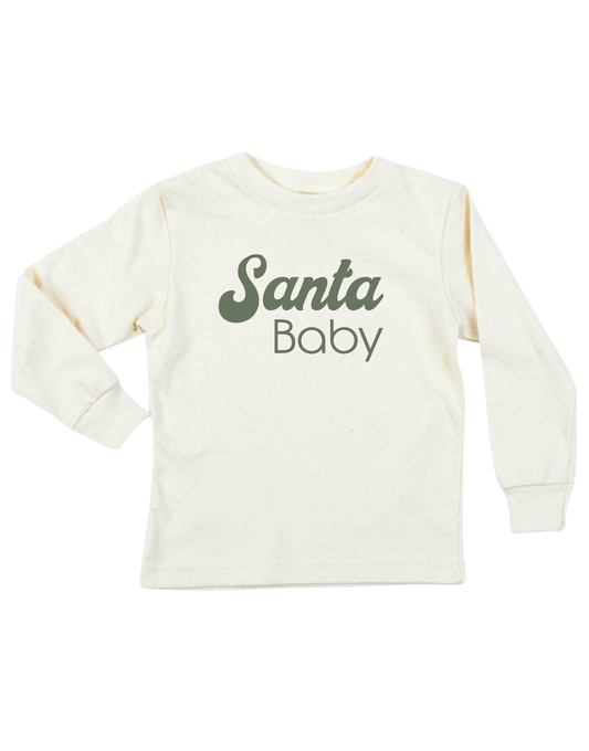 Santa Baby Organic Kids T-Shirt Long Sleeve