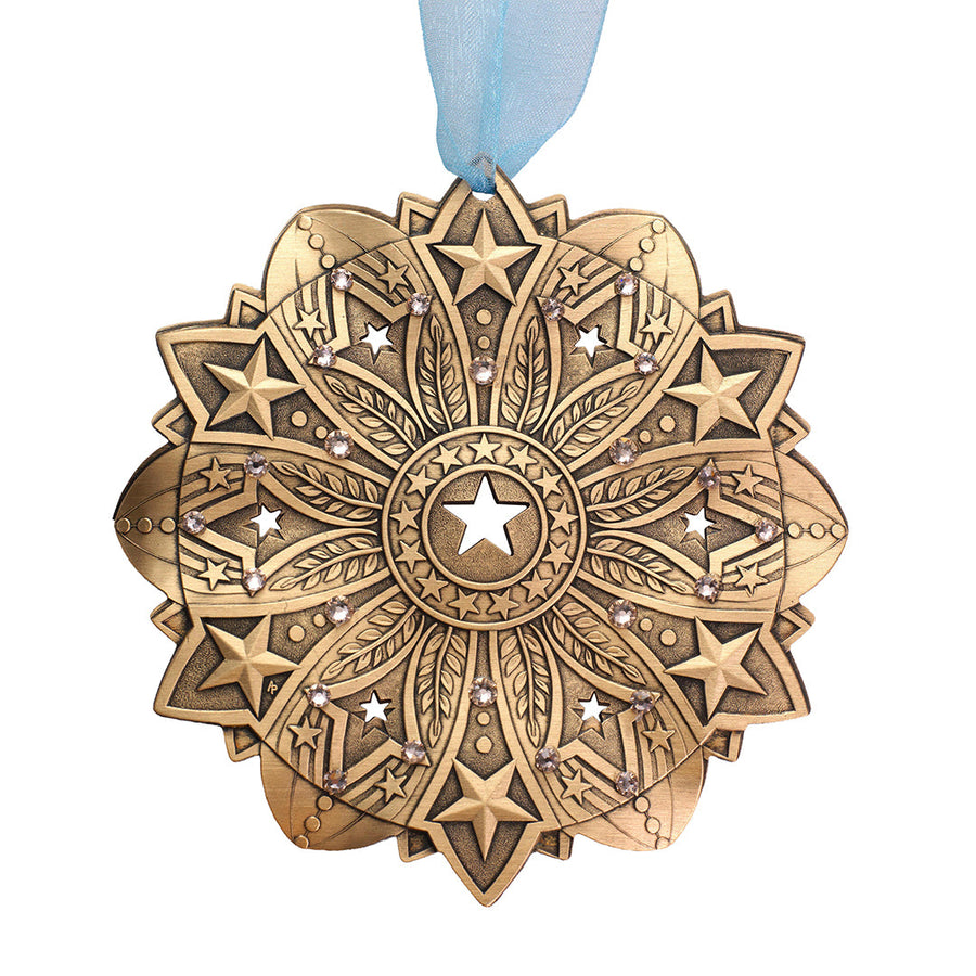 Star Spangled Snow Crystal 2026 Ornament (Bronze)