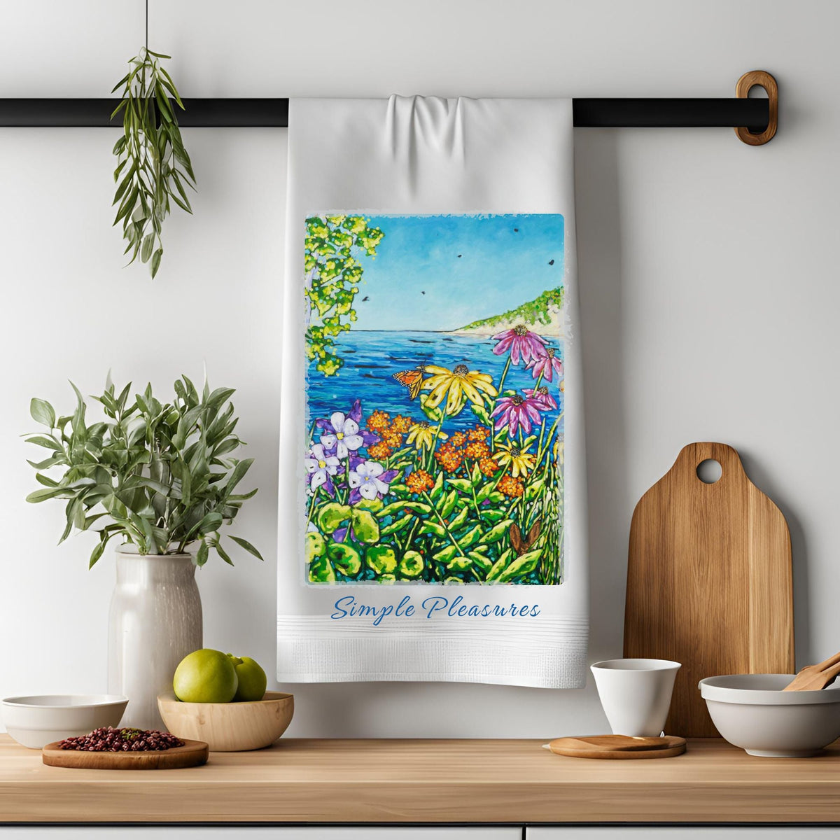 Dish Towel - "Simple Pleasures"