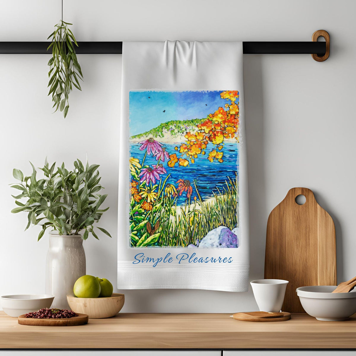 Dish Towel - "Simple Pleasures"
