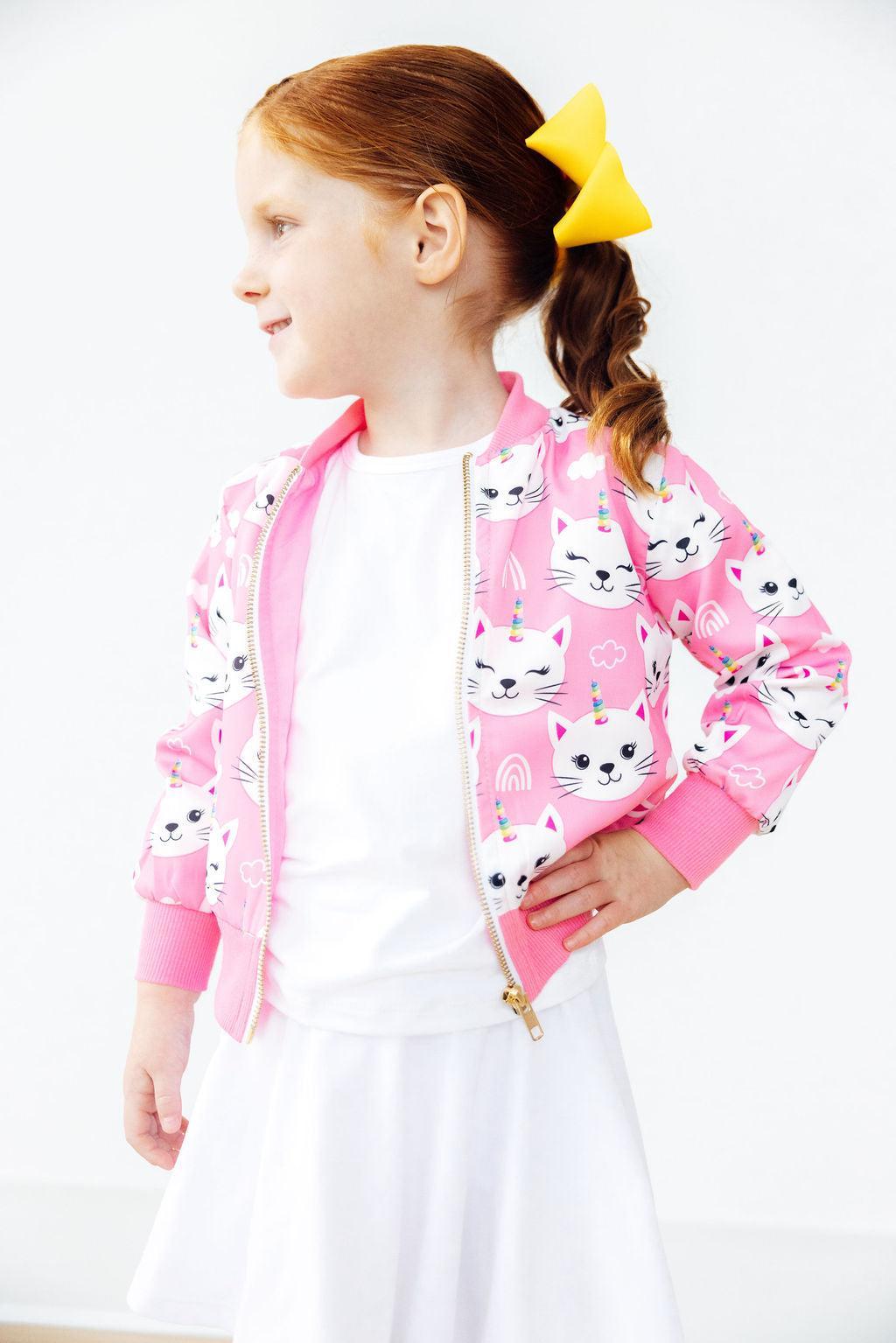 Unicorn Kitties Satin Jacket