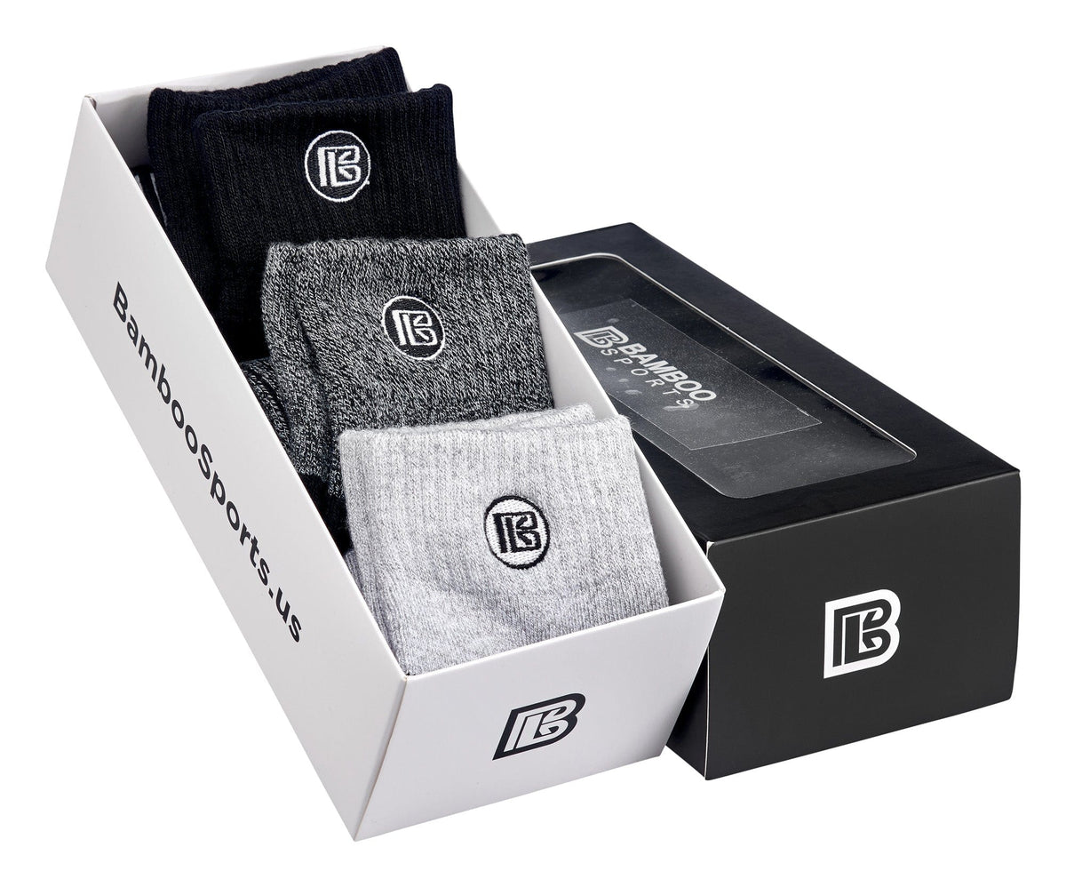 Premium Bamboo Rayon Quarter High Crew Socks