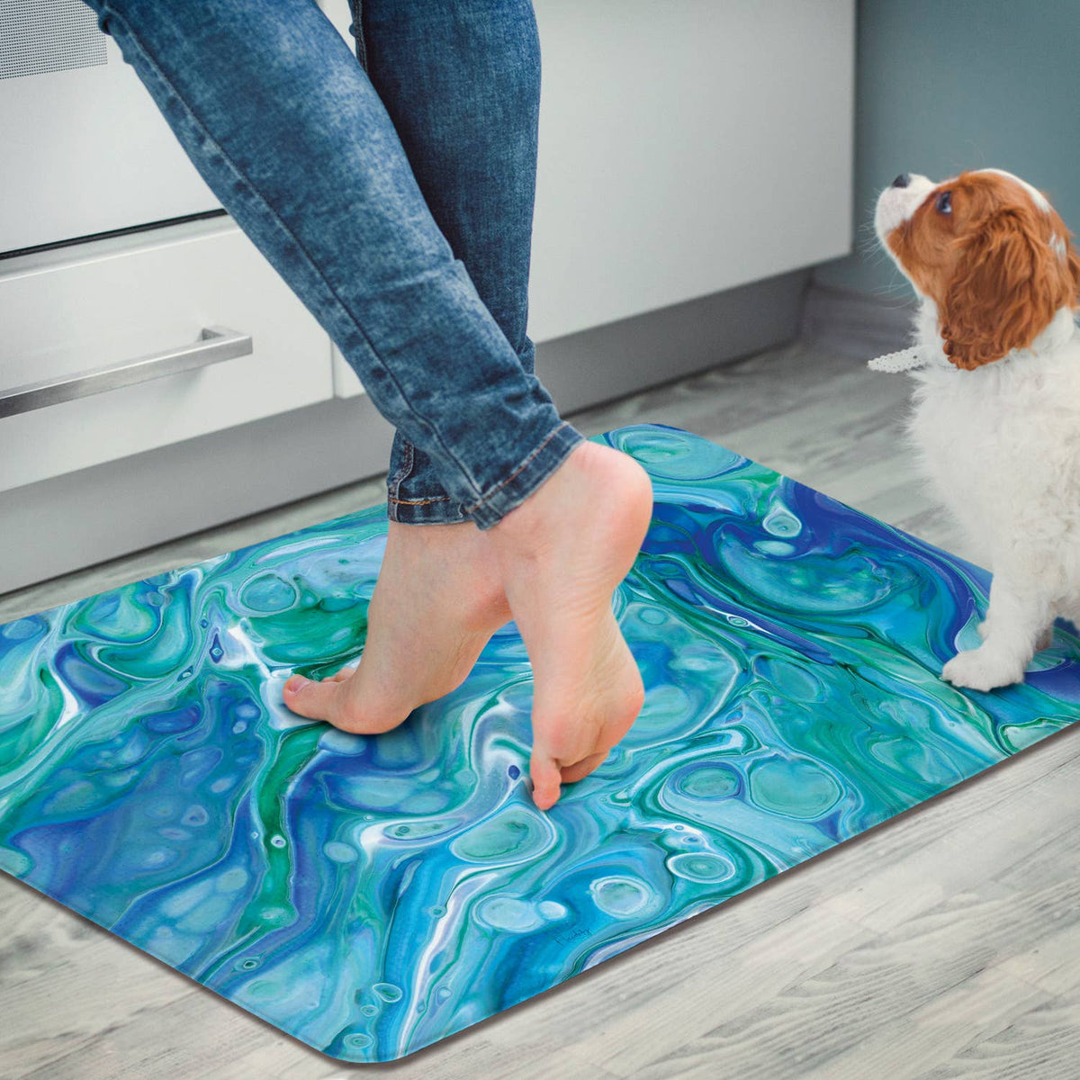 Blue Wave Decorative Comfort Floor Mat 30" x 20"