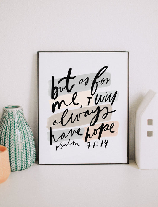 Print: But as for me...
