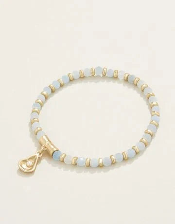 Calm Waters Stretch Bracelet - Aquamarine