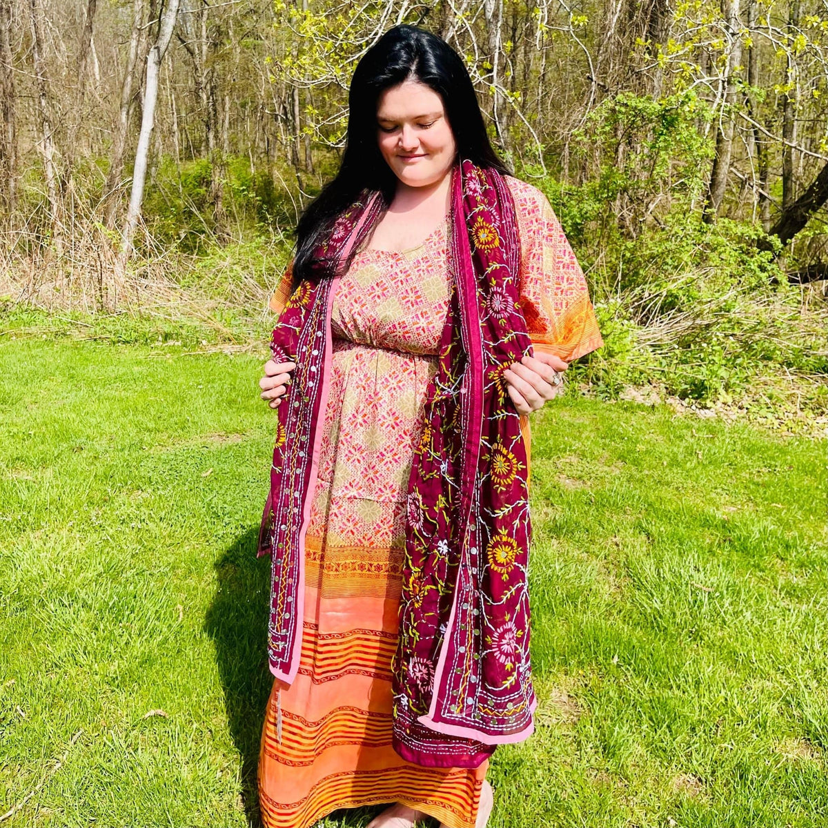 Chiffon Phulkari Scarf