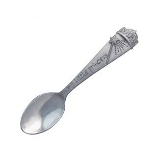 Child's Pewter Feeding Spoon - Bunny, Star, Duck, Crab, Prince and Princess