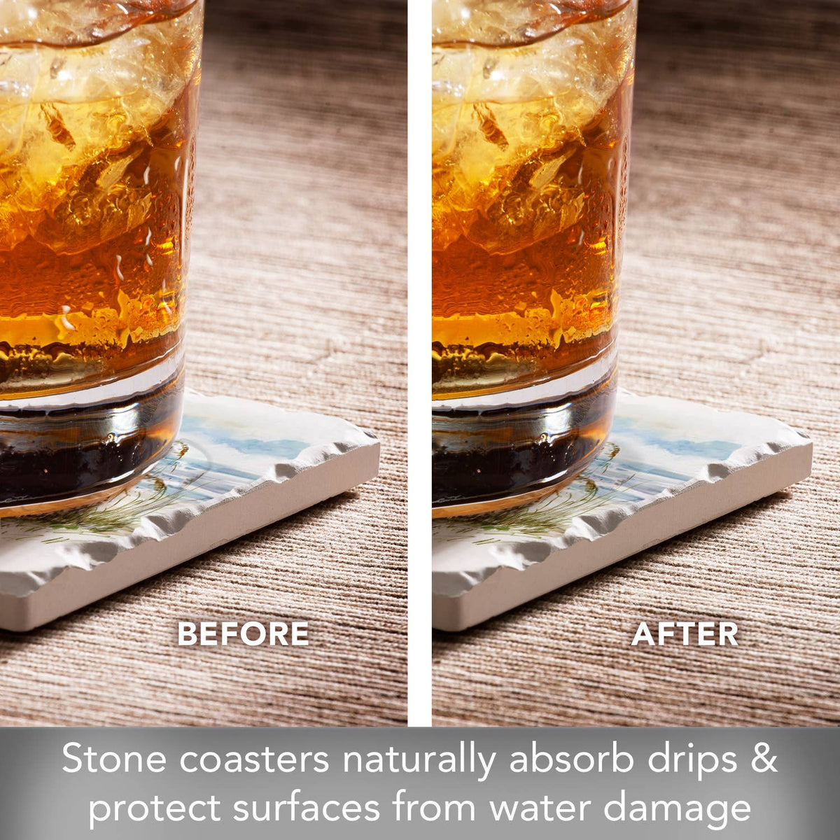 Coastal Moments 4 Pack Assorted Image Coaster Set