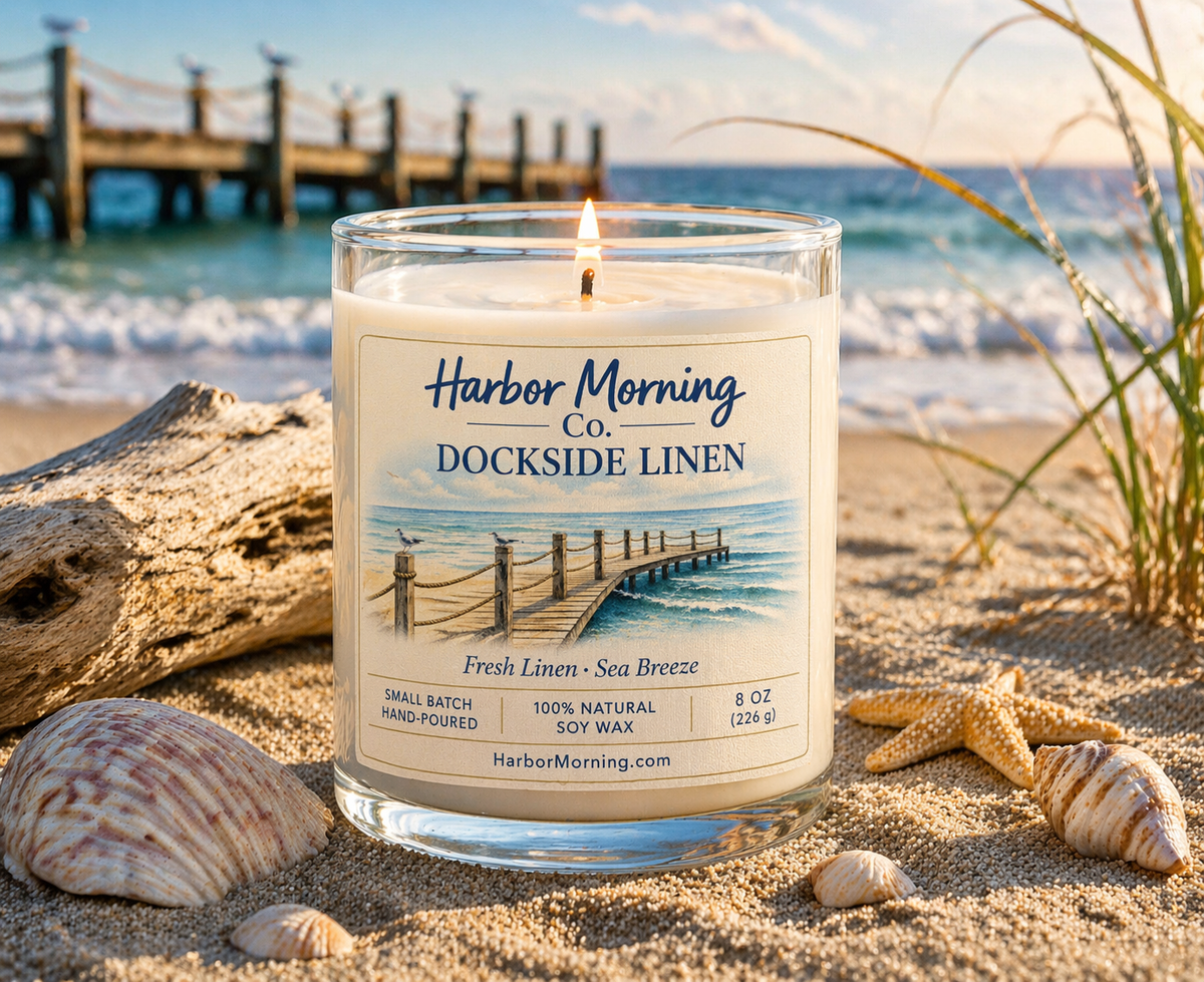 Dockside Linen | 8 oz Soy Candle