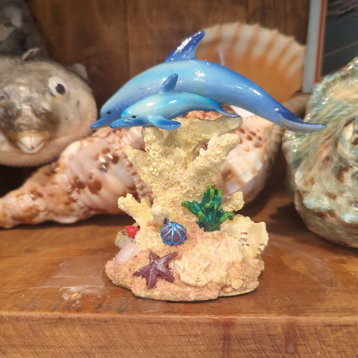 Dolphin Resin Statue