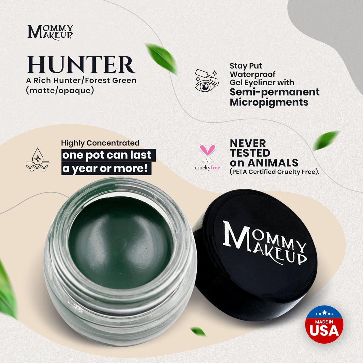 Hunter Stay Put Waterproof Gel Eyeliner w/ Micropigments