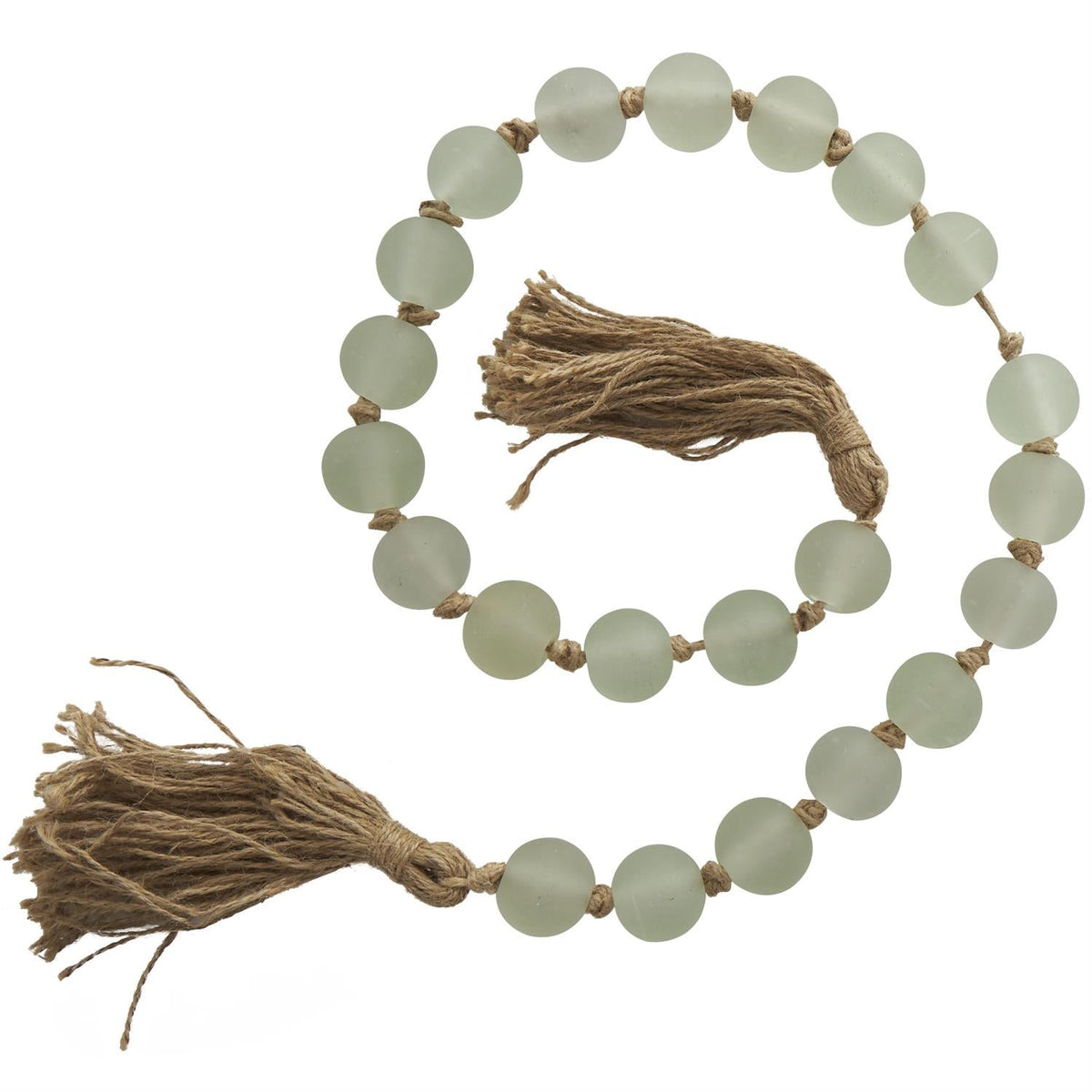 Frosted Glass Beaded Garland with Tassel