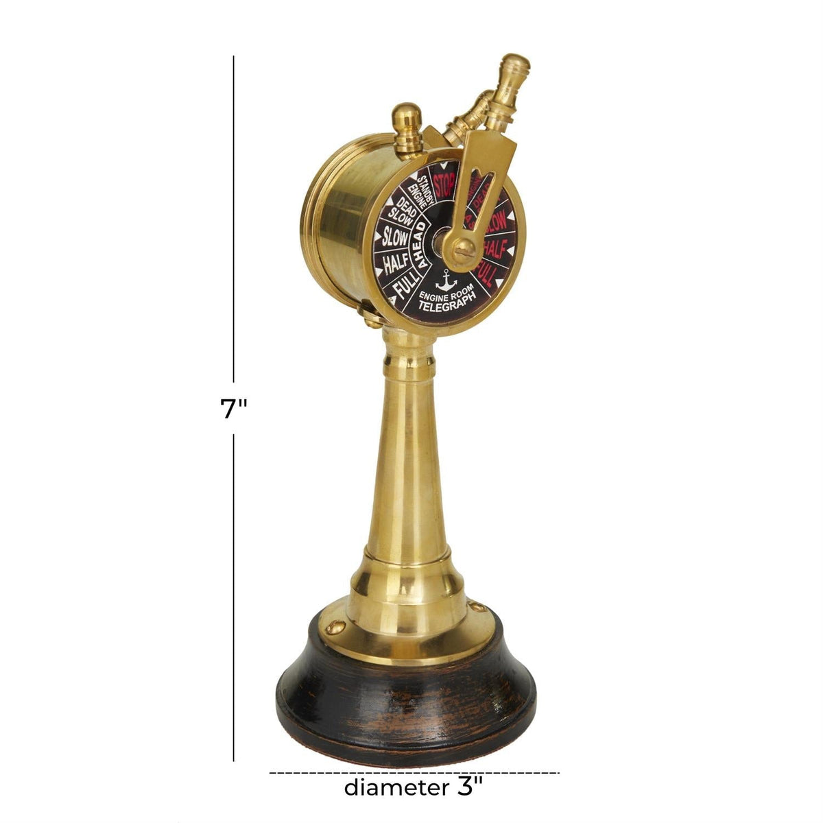 Gold Metal Ship Telegraph – Nautical Decorative Accent