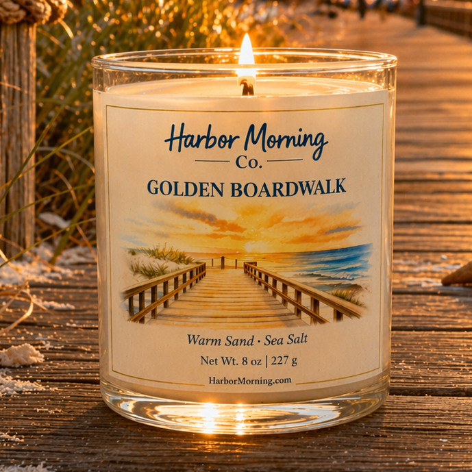 Golden Boardwalk | 8 oz Soy Candle