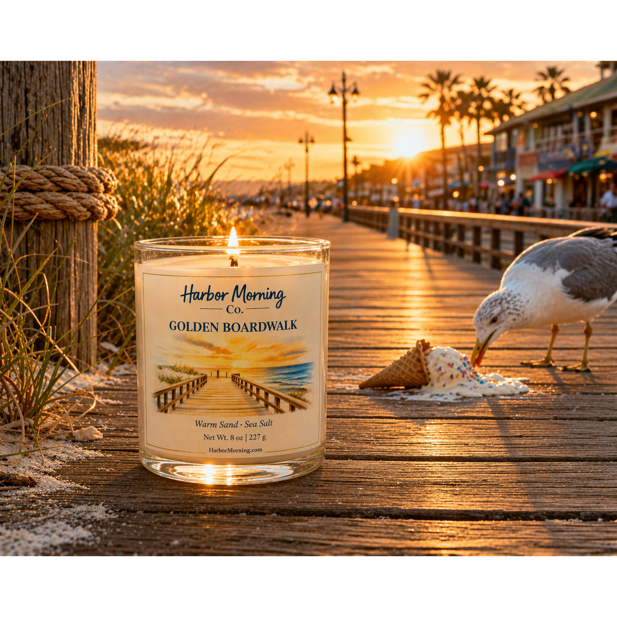 Golden Boardwalk | 8 oz Soy Candle
