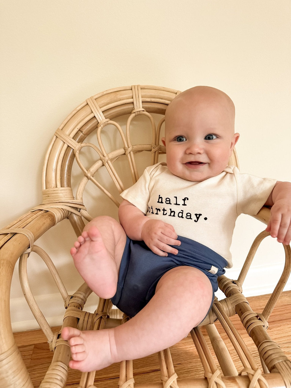 Half Birthday Organic Baby Bodysuit