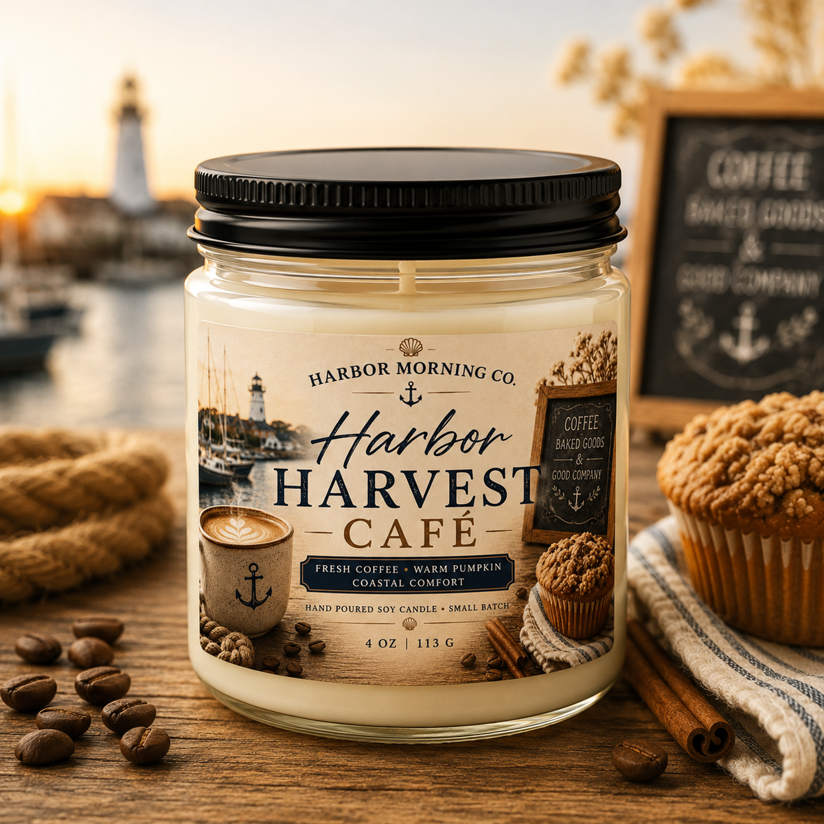 Harbor Harvest Cafe | 8 oz Soy Candle