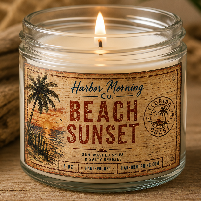 Beach Sunset | 8 oz Soy Candle